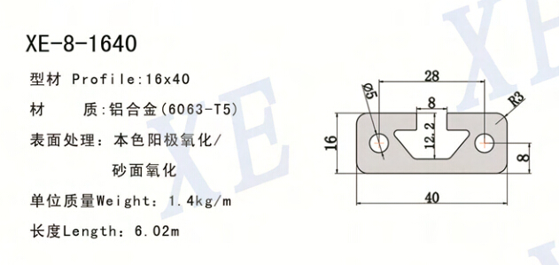 1640工業(yè)鋁型材規(guī)格