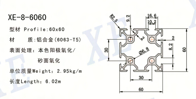 6060工業(yè)鋁型材規(guī)格